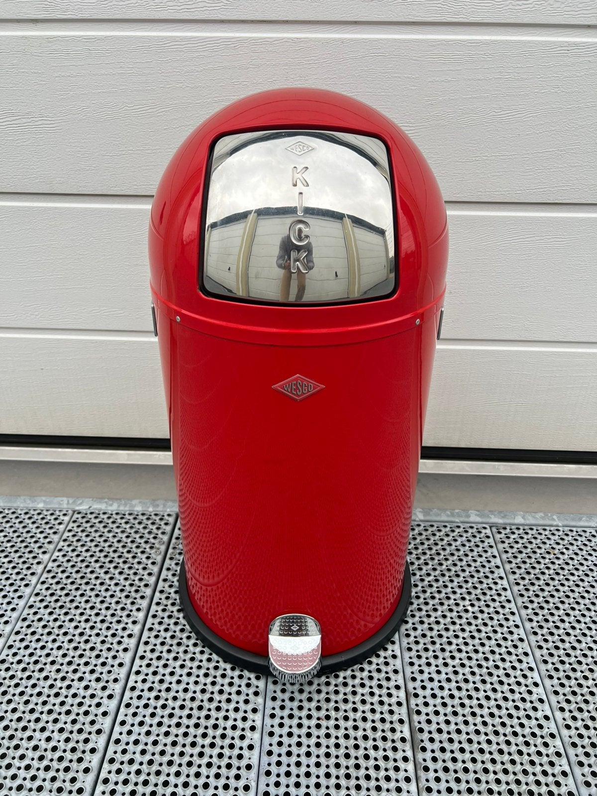 Wesco Kickboy pedaalemmer Rood 4x, Met pedaal, 40 liter of meer, Ophalen of Verzenden, Zo goed als nieuw