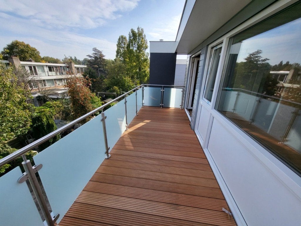 Glazen balustrade met RVS palen - balkonhek op maat, Ophalen, Nieuw, Veiligheidsglas, 160 cm of meer