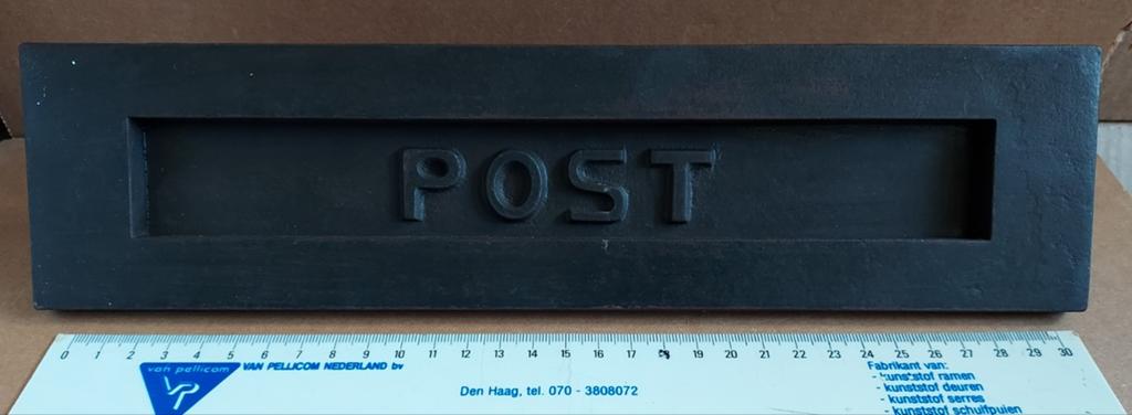 Metalen brievenbus met de letters POST, antiek, vintage., Ophalen of Verzenden