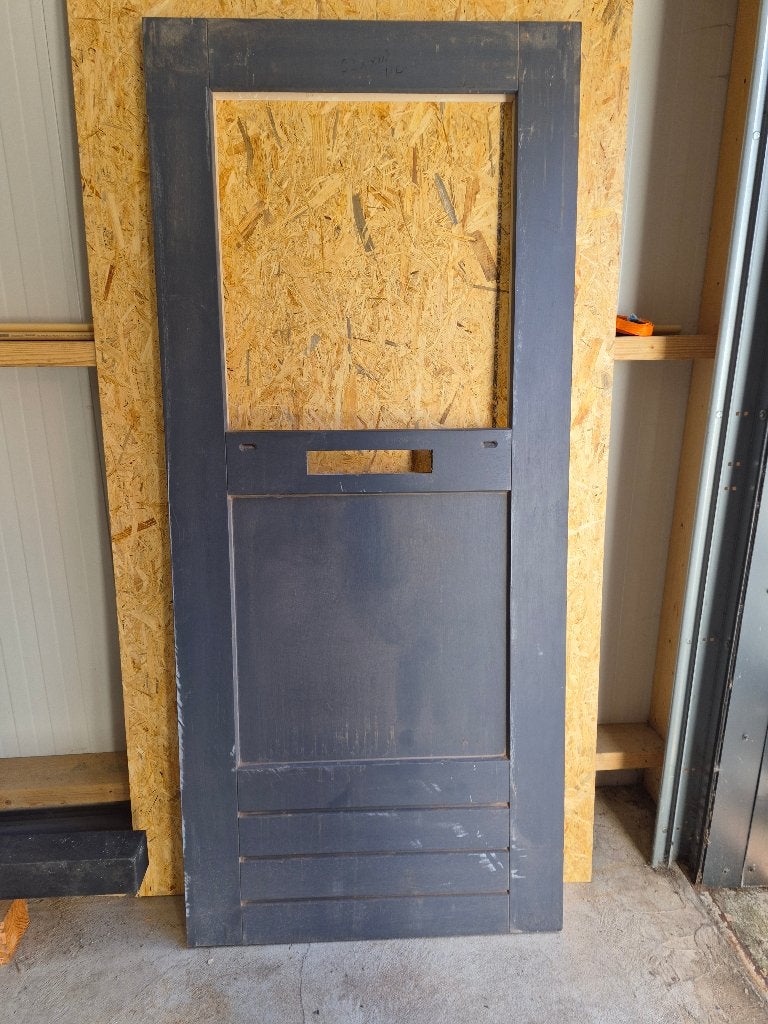 Hardhouten deur, Ophalen, 200 tot 215 cm, Hout, Buitendeur