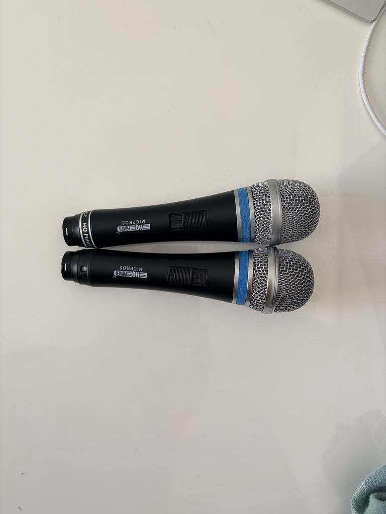 2x HQ Power MICPRO5 Microfoons, Muziek en Instrumenten, Ophalen of Verzenden, Zo goed als nieuw, Zangmicrofoon