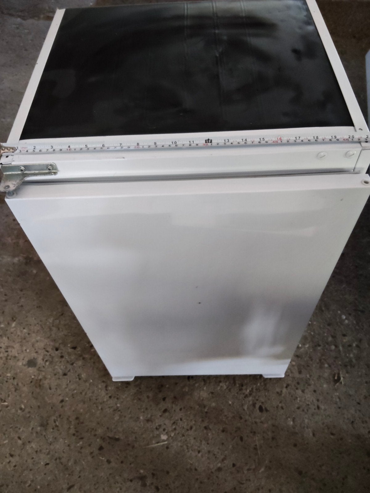 Whirlpool inbouw koelkast+vriezer 88x55x54 cm, Gebruikt, 100 tot 150 liter, Onbekend, Whirlpool