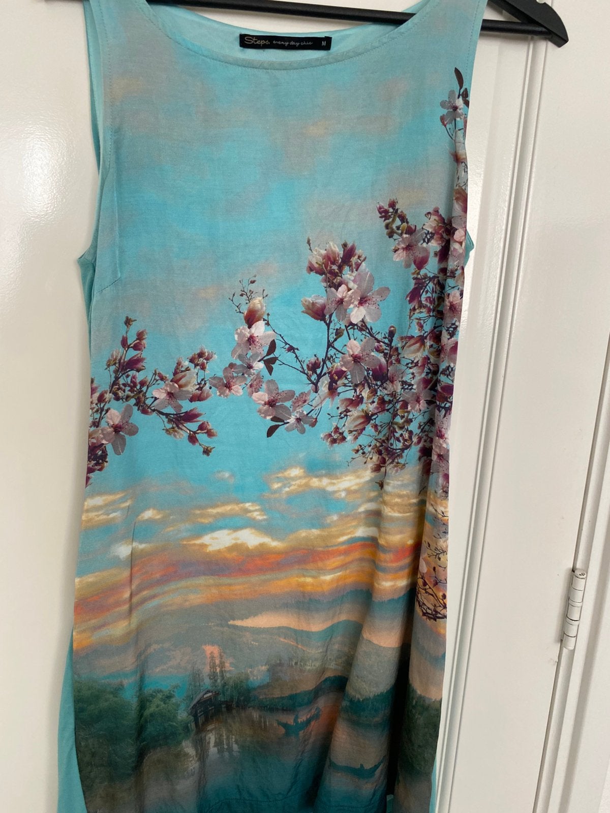 Steps tuniek strandjurkje, maat M aquablauw, Kleding | Dames, Ophalen of Verzenden, Zo goed als nieuw, Maat 38/40 (M), Boven de knie