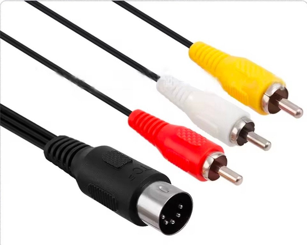 SEGA Mega Drive AV-kabel – 5-pin DIN naar RCA/tulp, Audio, Tv en Foto, Audiokabels en Televisiekabels, Ophalen of Verzenden, Nieuw