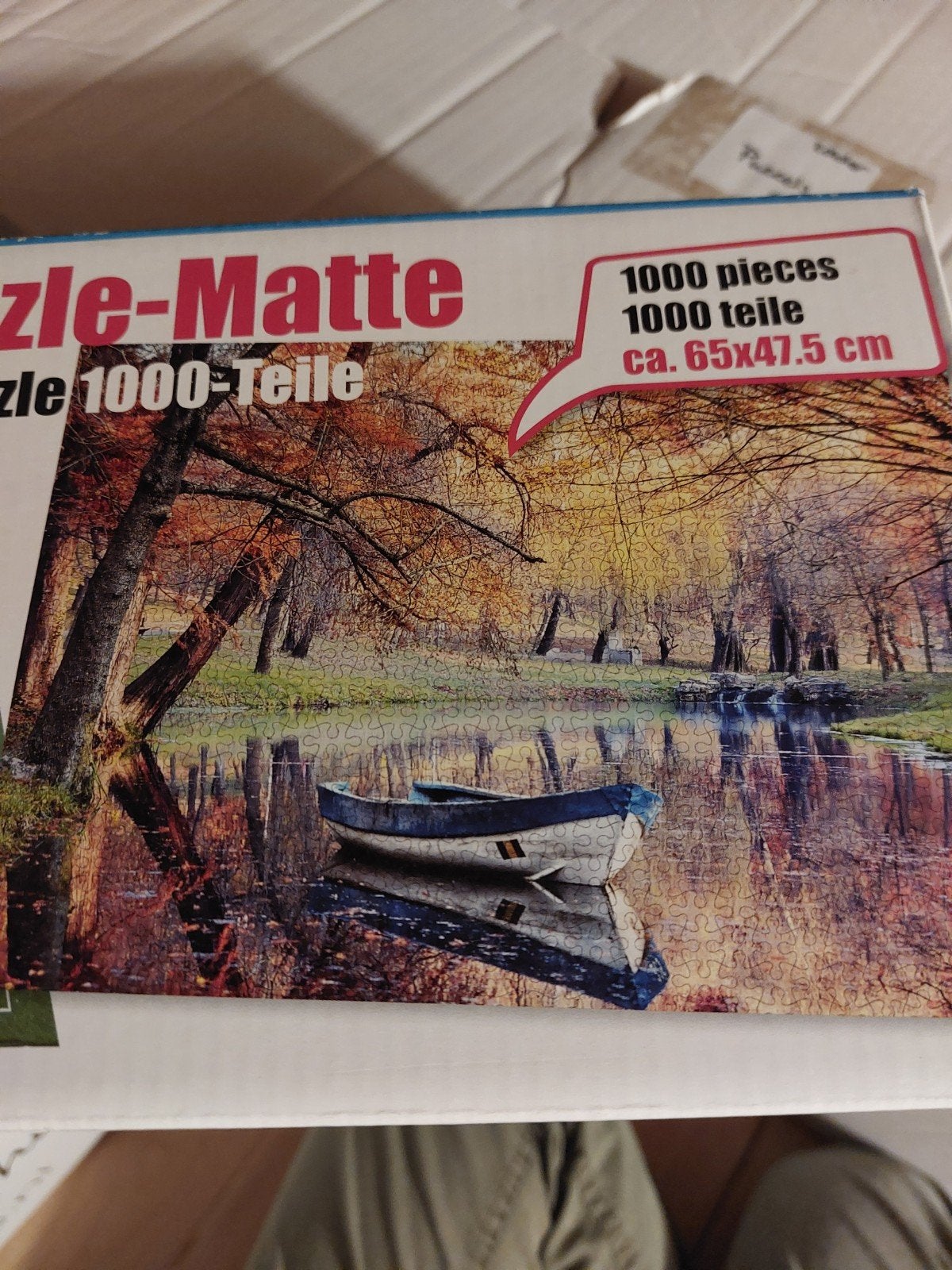 Puzzel boot op het meer., Ophalen of Verzenden, 500 t/m 1500 stukjes, Gebruikt, Legpuzzel