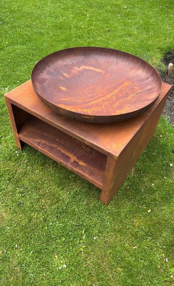 Nieuw in doos vuurtafel cortenstaal roest kleur Fancy Flames, Ophalen, Nieuw