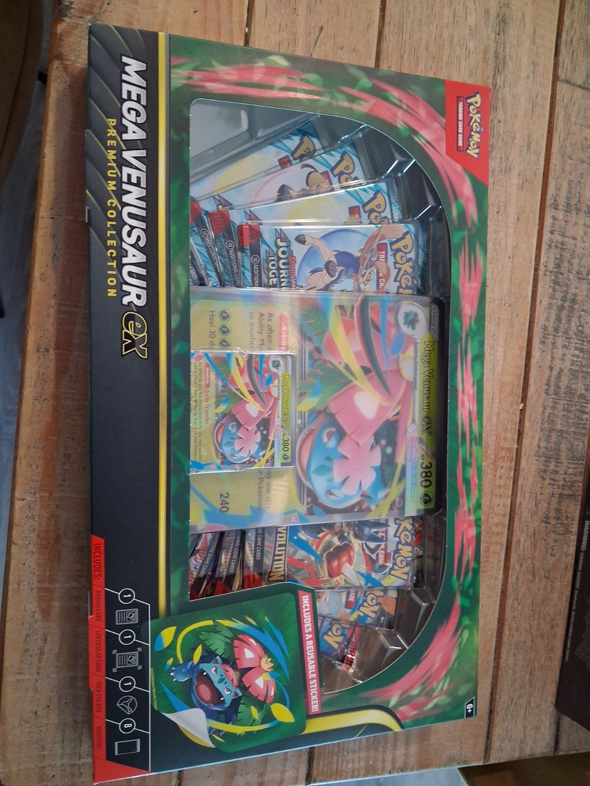 mega venusaur ex premium box, Ophalen of Verzenden, Nieuw, Boosterbox, Foil