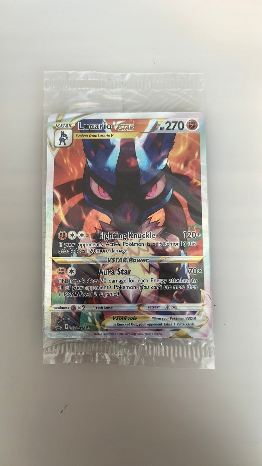 Lucario VSTAR #SWSH291 - sealed, Ophalen of Verzenden, Zo goed als nieuw