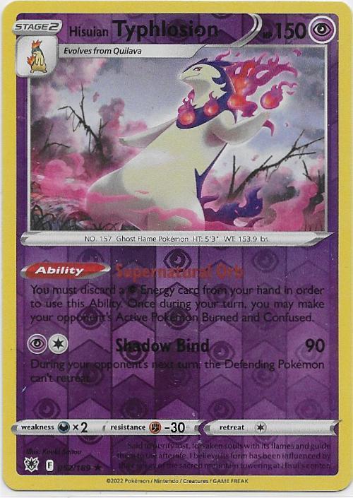 Astral Radiance,  Hisuian Typhlosion [reverse] 52/196, Verzenden, Nieuw, Losse kaart