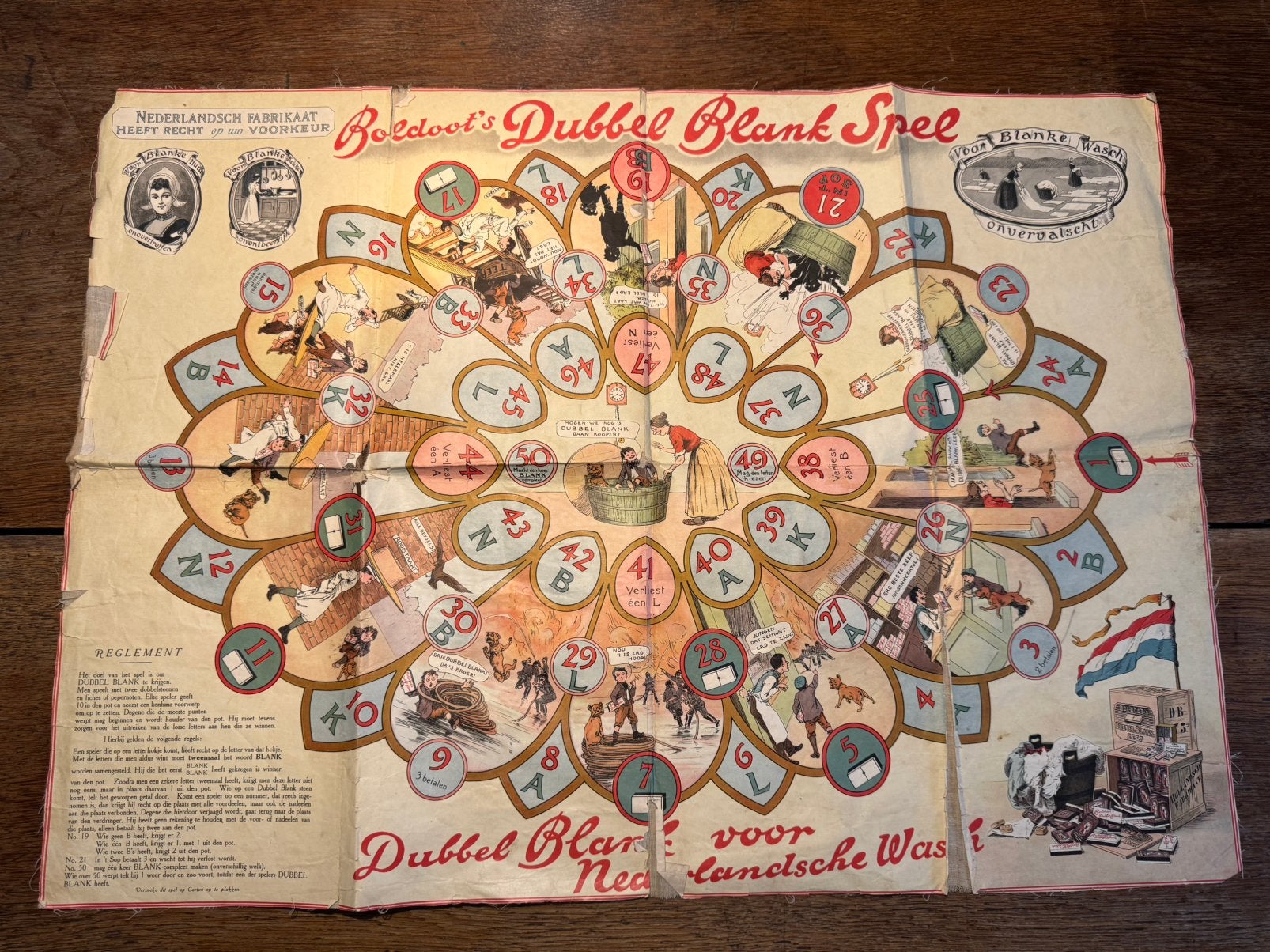 Boldoot’s Dubbel Blank spel uit 1909, Ophalen of Verzenden