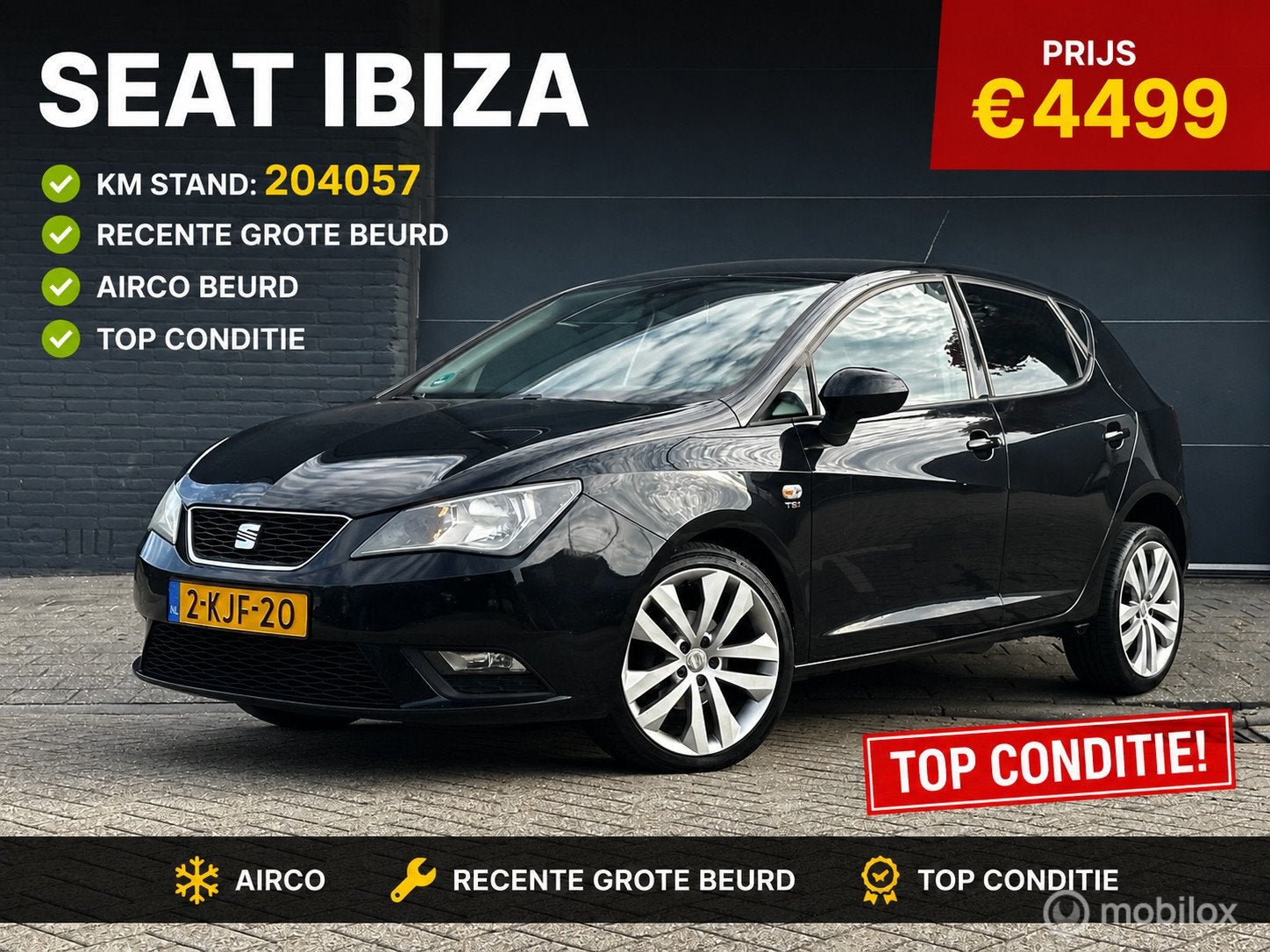 Seat Ibiza 1.2 TSI Style, Voorwielaandrijving, Euro 5, 995 kg, Origineel Nederlands