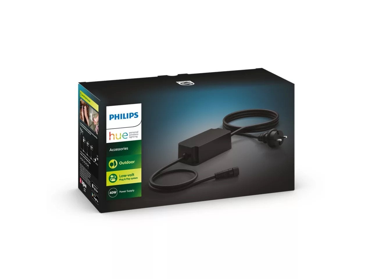 Philips Hue Outdoor Voeding 40W - Nieuw in doos, Waterbestendig, Zwart, Nieuw, Ophalen of Verzenden