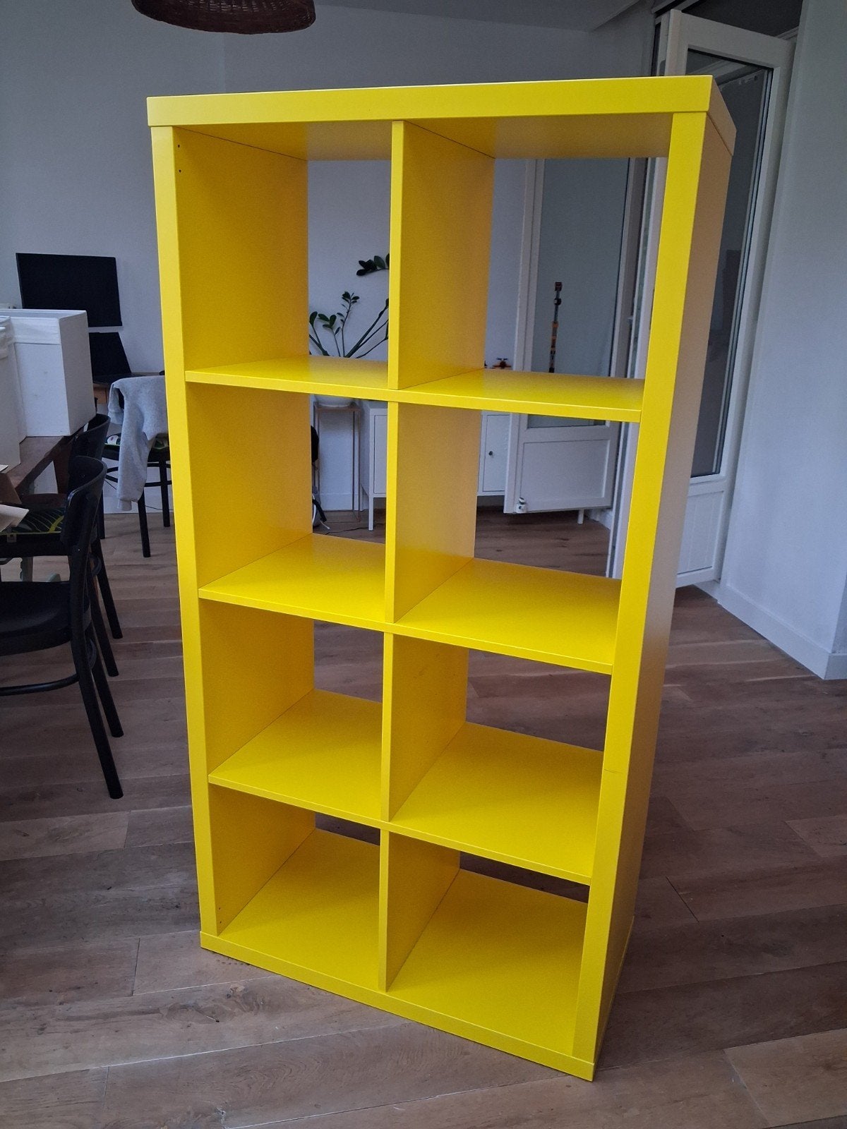 Knalgele IKEA kast met open vakken - prima staat, Ophalen, Met plank(en), Gebruikt, 100 tot 150 cm