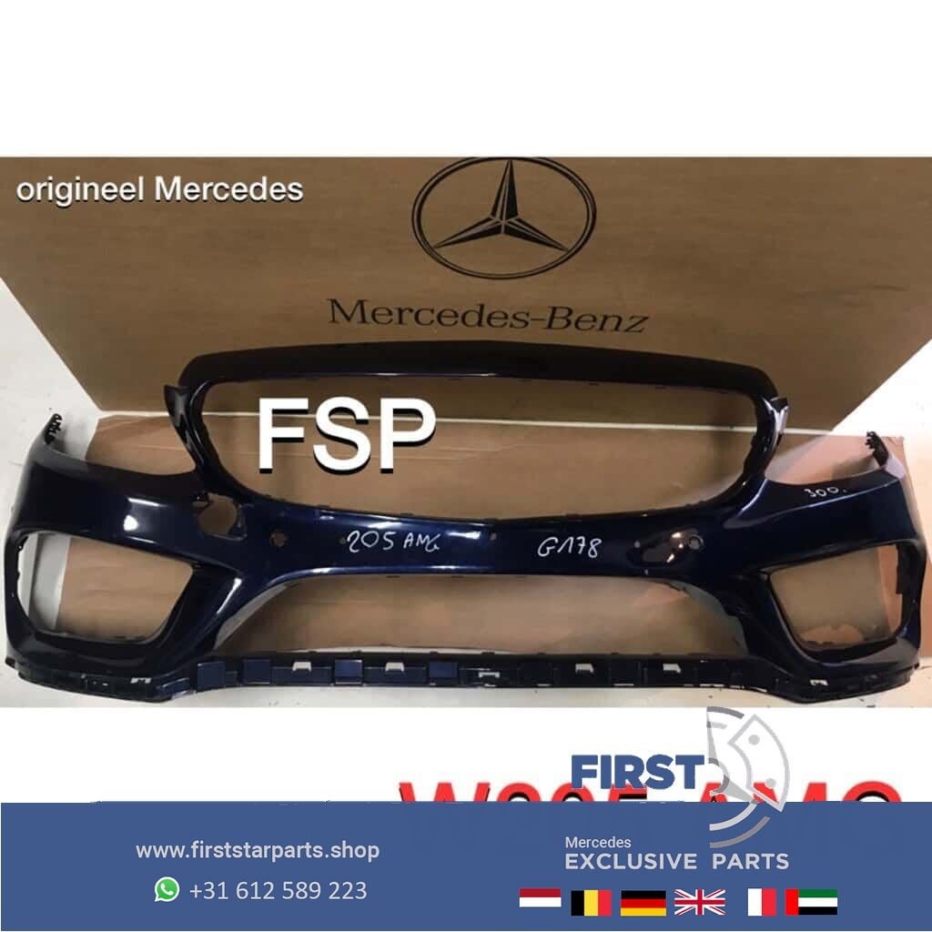 W205 AMG VOORBUMPER Mercedes C Klasse BLAUW 2014-2018 ORIGIN