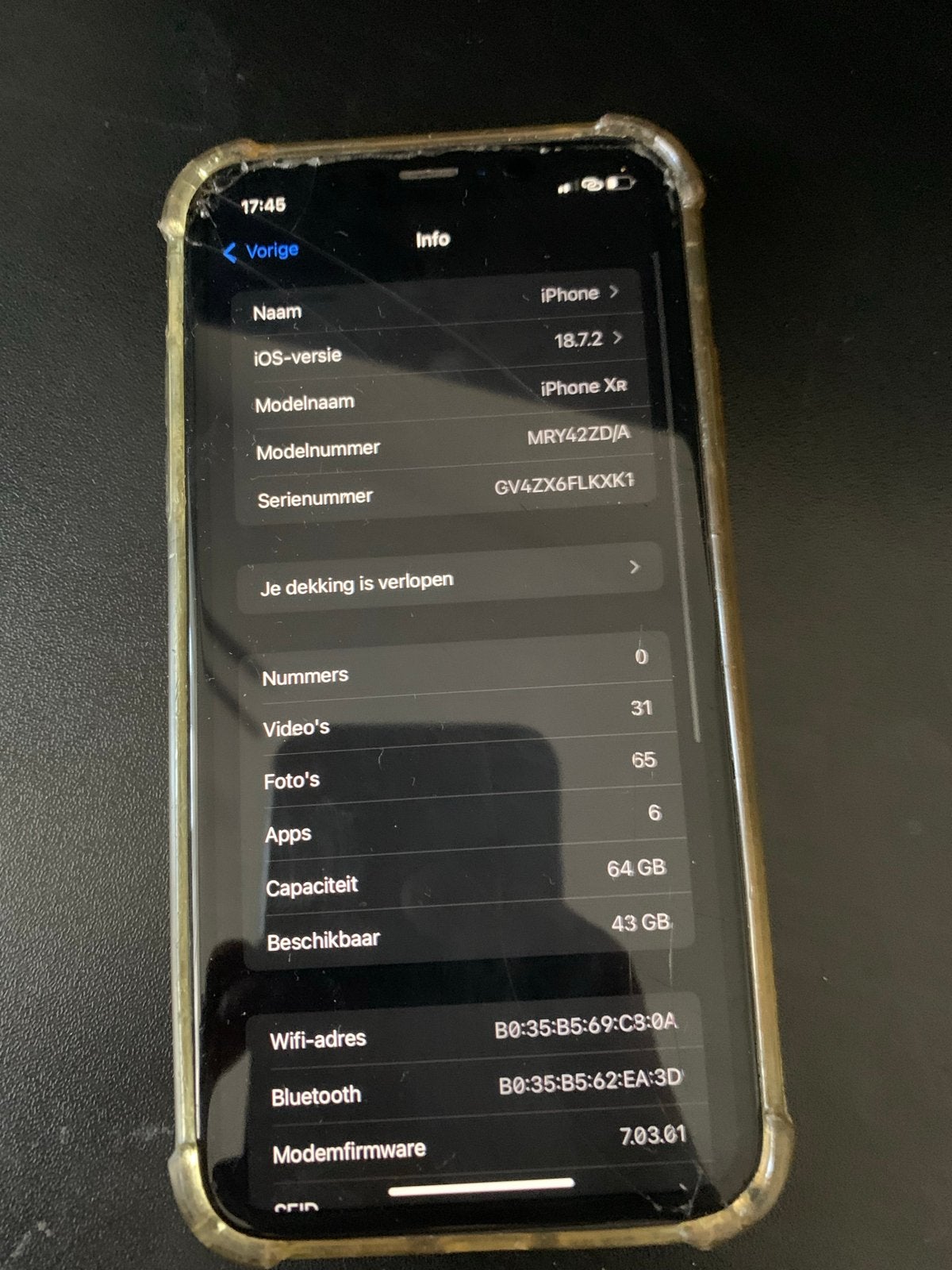 iPhone XR 64GB Zwart - Gebruikt met barsten, Telecommunicatie, Mobiele telefoons | Apple iPhone, Gebruikt, 64 GB, Zonder abonnement