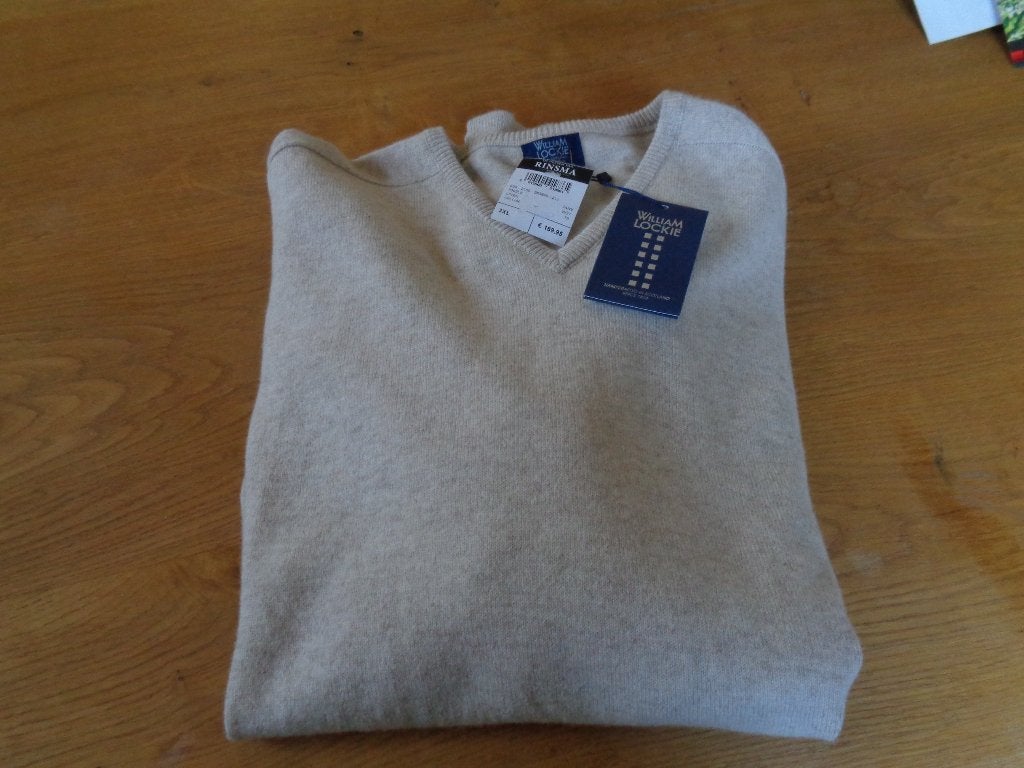 WILLAM LOCKIE lambswool trui:mt XXL(zie info), Beige, William lockie, Nieuw, Overige maten