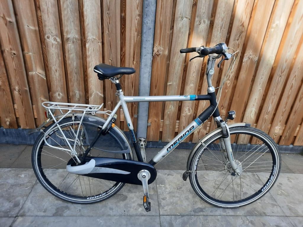 Herenfiets Merida Freesport 28 inch 62 cm framemaat 8 versne, Versnellingen, Zo goed als nieuw, 61 tot 65 cm, Trommelrem