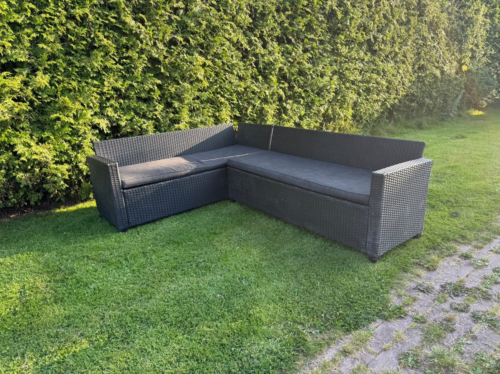 Leuke loungeset!, Tuin en Terras, Ophalen, Gebruikt, Wicker, Bank