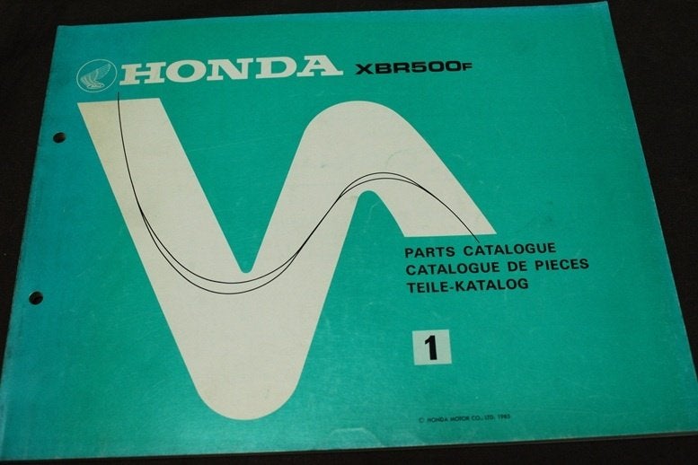 Honda XBR500 1985 motorcycle parts catalogue XBR500f, Ophalen of Verzenden, Honda