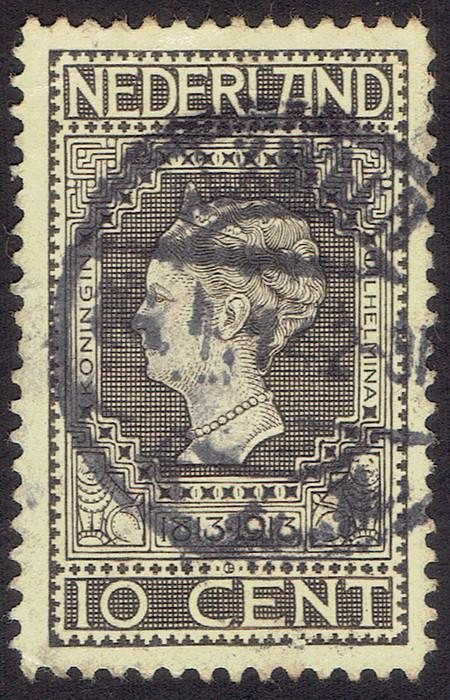 Nederland 1913, onafhankelijkheid 1813-1913, 10 cent., Postzegels en Munten, Verzenden, T/m 1940, Gestempeld