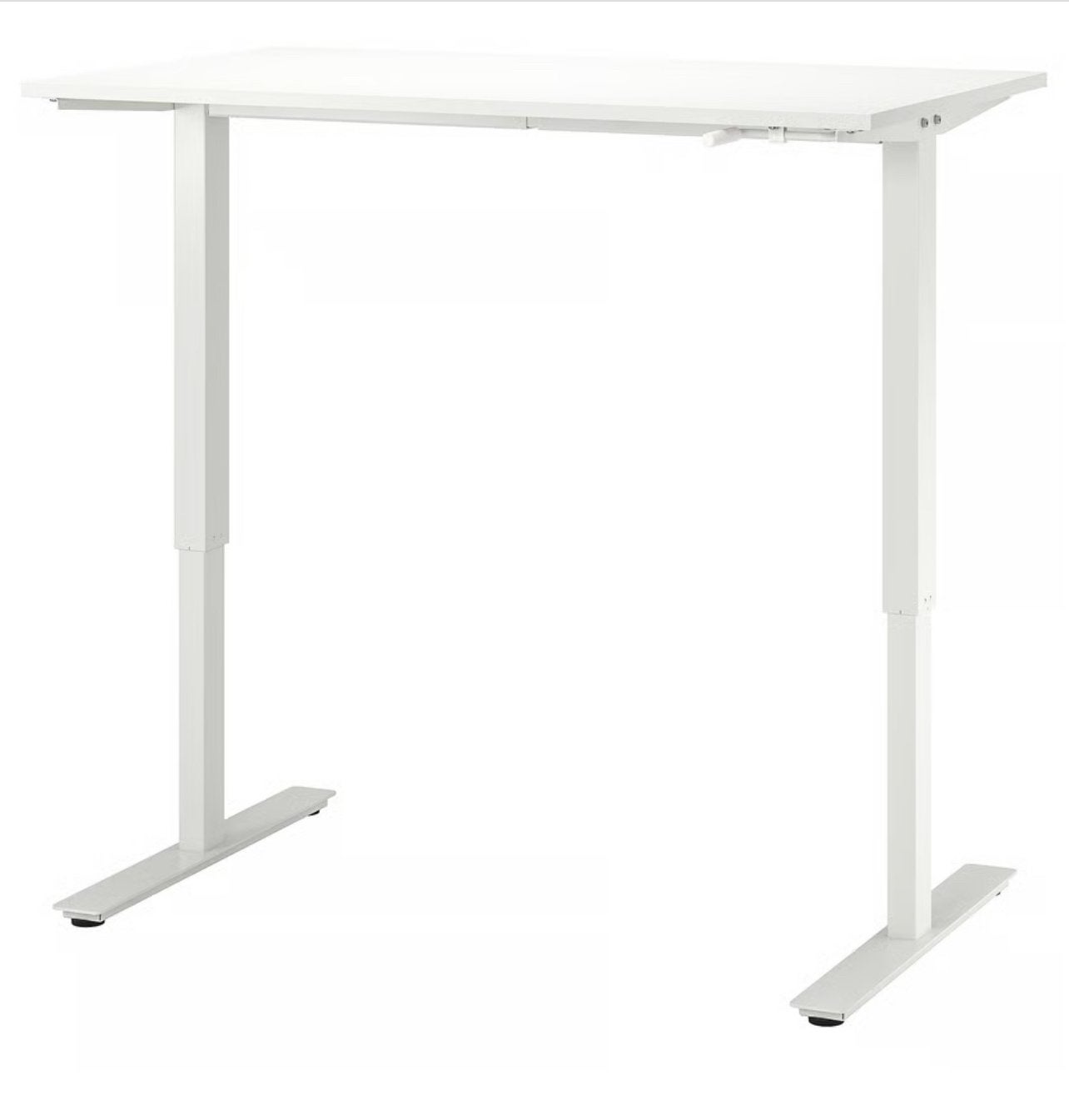 IKEA TROTTEN standing desk staand bureau wit 160 x 80 cm, Ophalen of Verzenden, Zo goed als nieuw