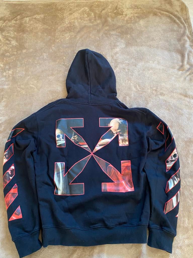 Off-White Caravaggio Arrow Black Hoodie, Ophalen of Verzenden, Zo goed als nieuw, Maat 46 (S) of kleiner, Zwart