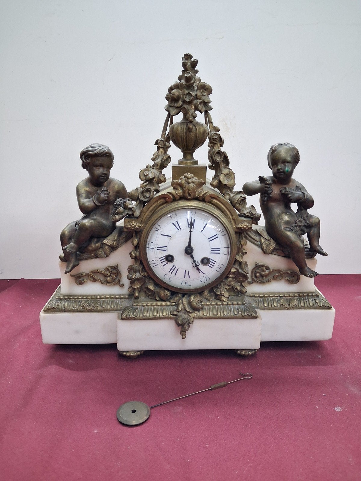 Antieke bronze pendule, Ophalen of Verzenden