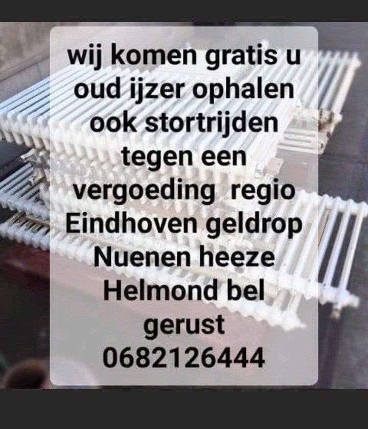 Gratis ophaalservice oudijzer, Ophalen of Verzenden