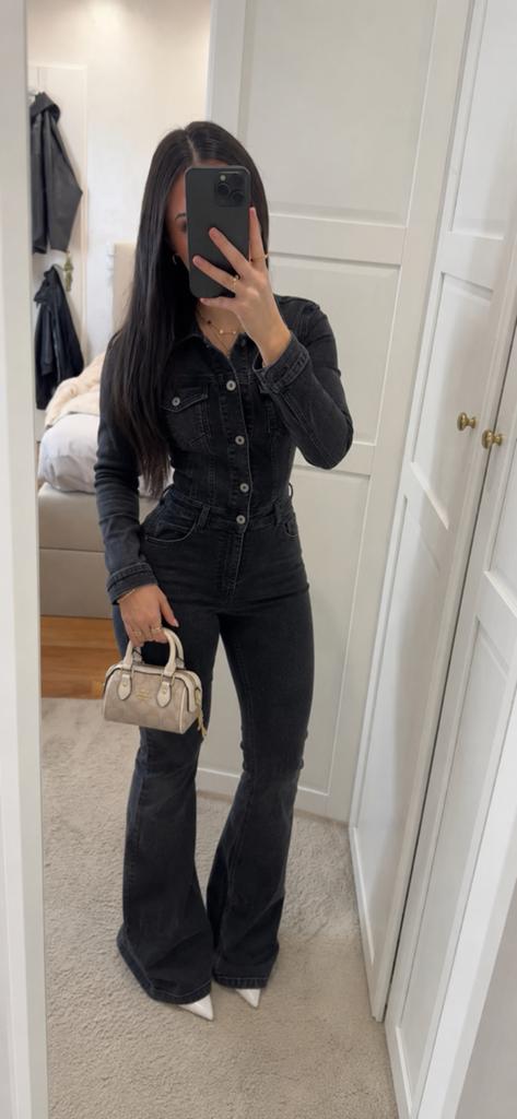 Jeans jumpsuit, Kostuum of Pak, Verzenden, Zwart, Nieuw