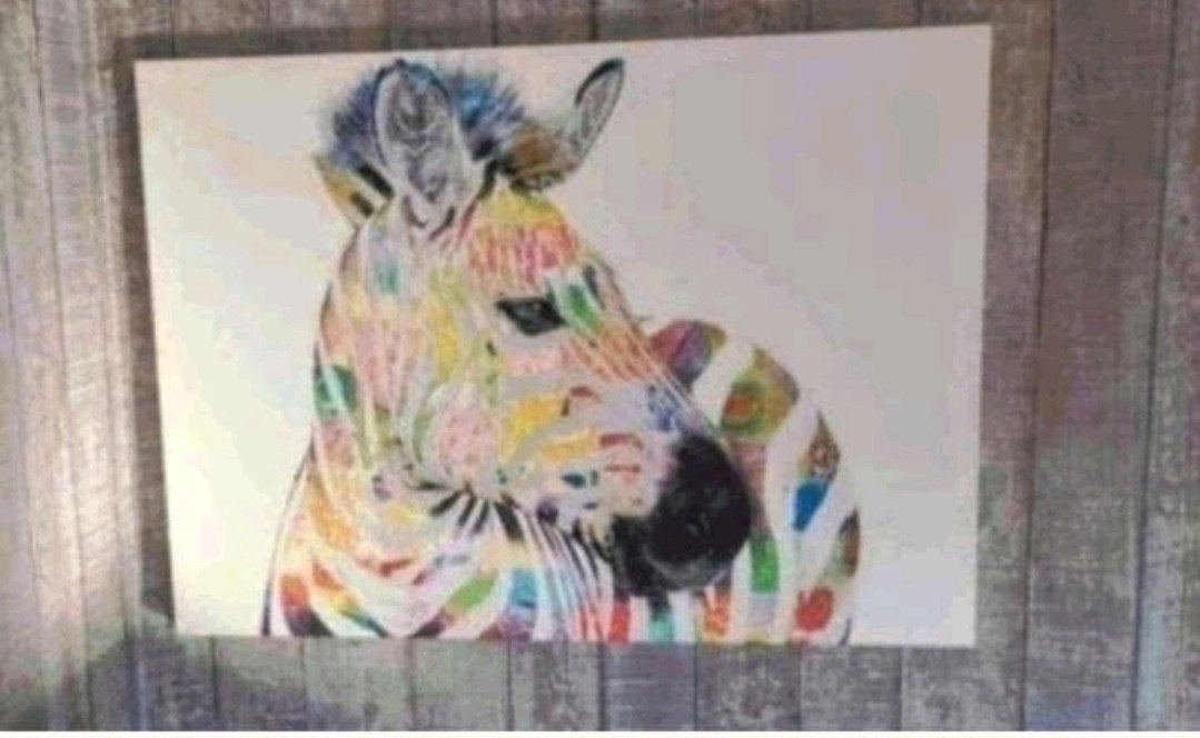 Zebra schilderij, Ophalen