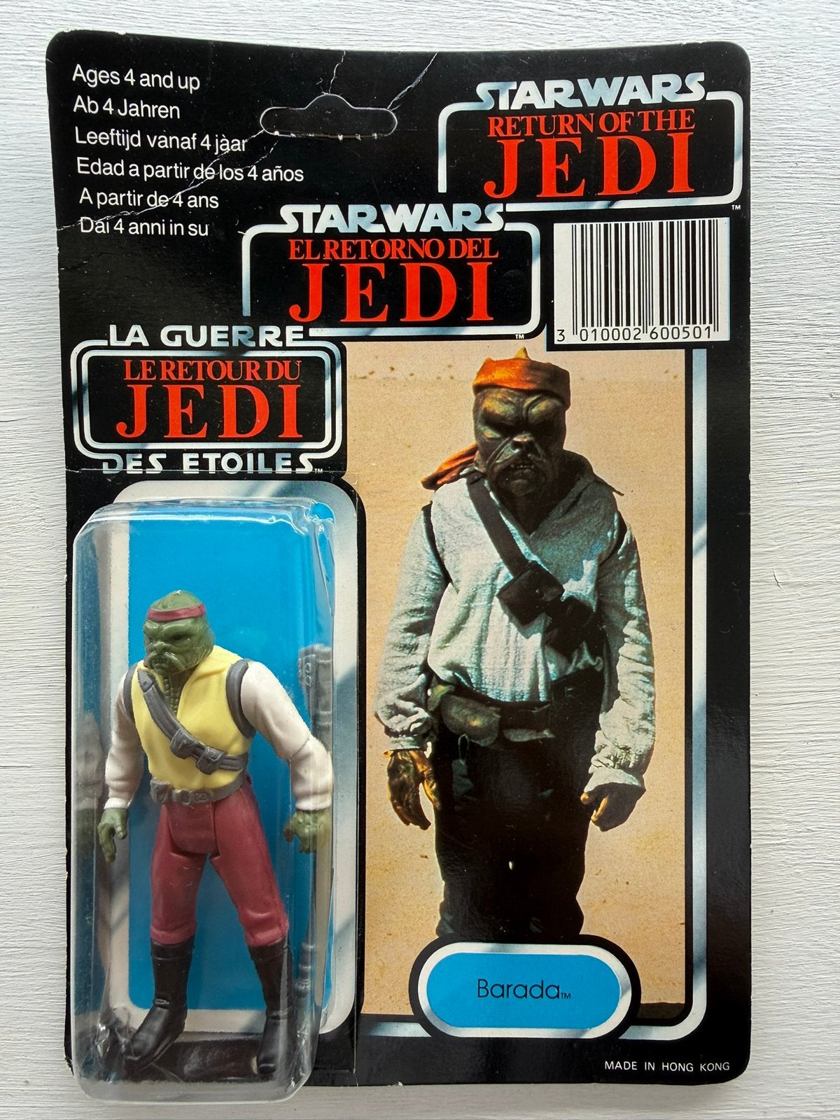 Star Wars Palitoy Barada Tri-Logo MOC, Kinderen en Baby's, Speelgoed | Actiefiguren, Verzenden, Gebruikt
