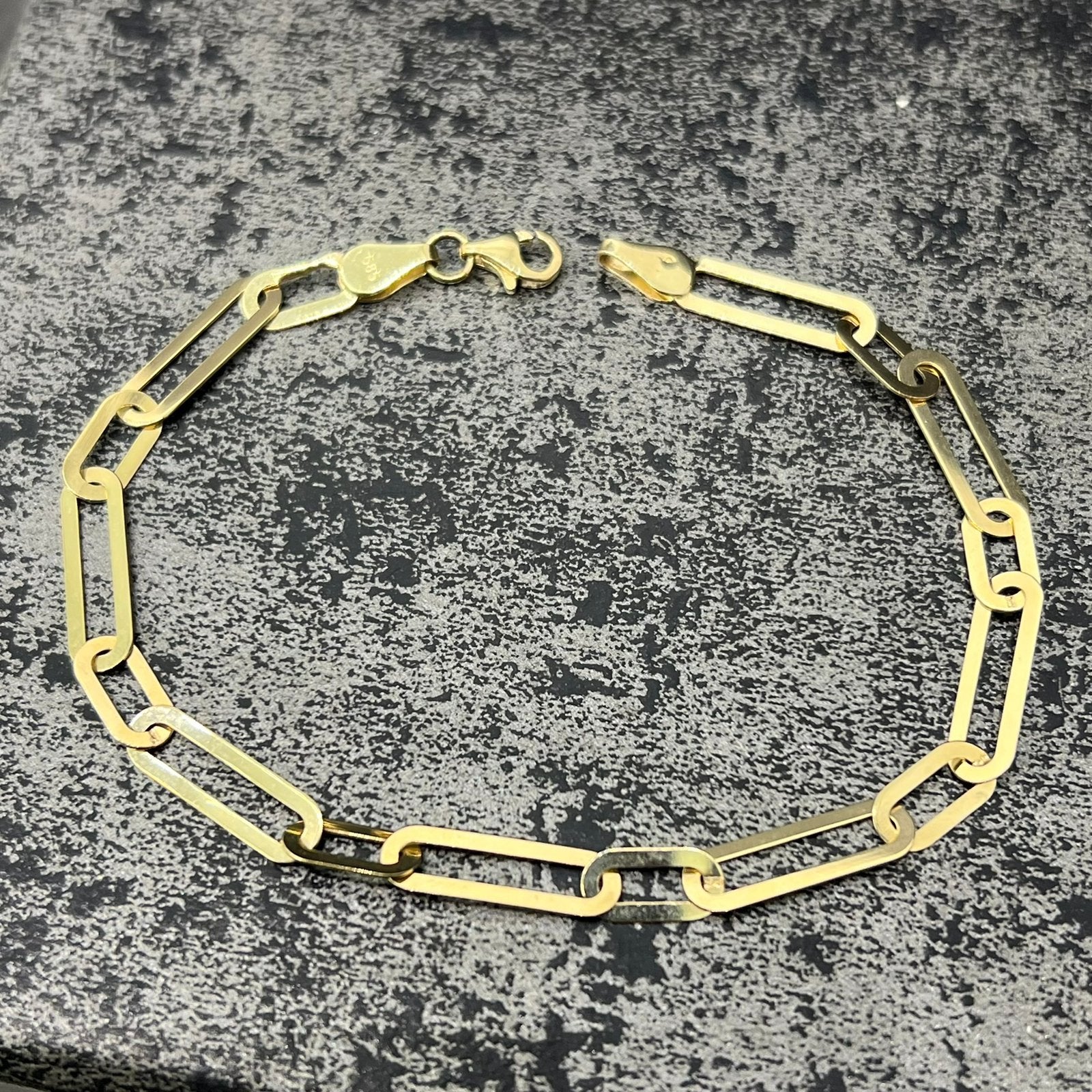 14k gouden armband prachtig schakel peperclip, Ophalen of Verzenden, Zo goed als nieuw