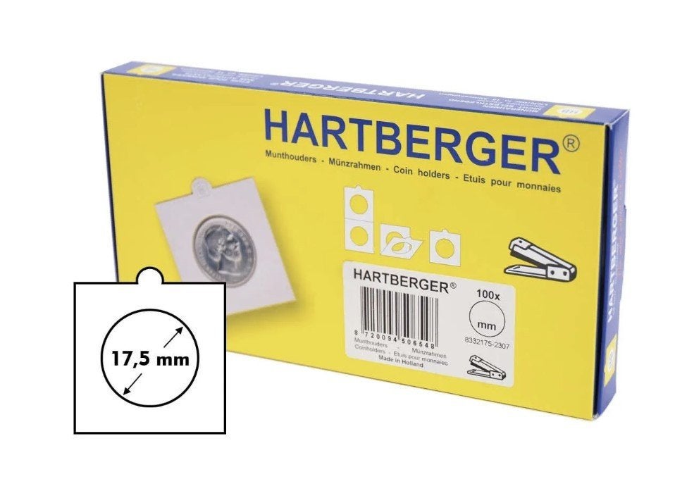 Hartberger Munthouders 17,5mm om te nieten (100 stuks), Ophalen of Verzenden, Overige typen