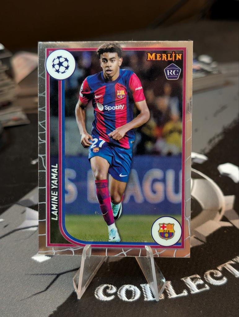 Lamine Yamal RC - Topps Merlin - Barcelona, Ophalen of Verzenden, Zo goed als nieuw, Plaatje