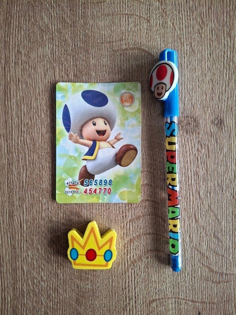 Super Mario Toad pen, gum een kaartje, Diversen, Ophalen of Verzenden, Nieuw