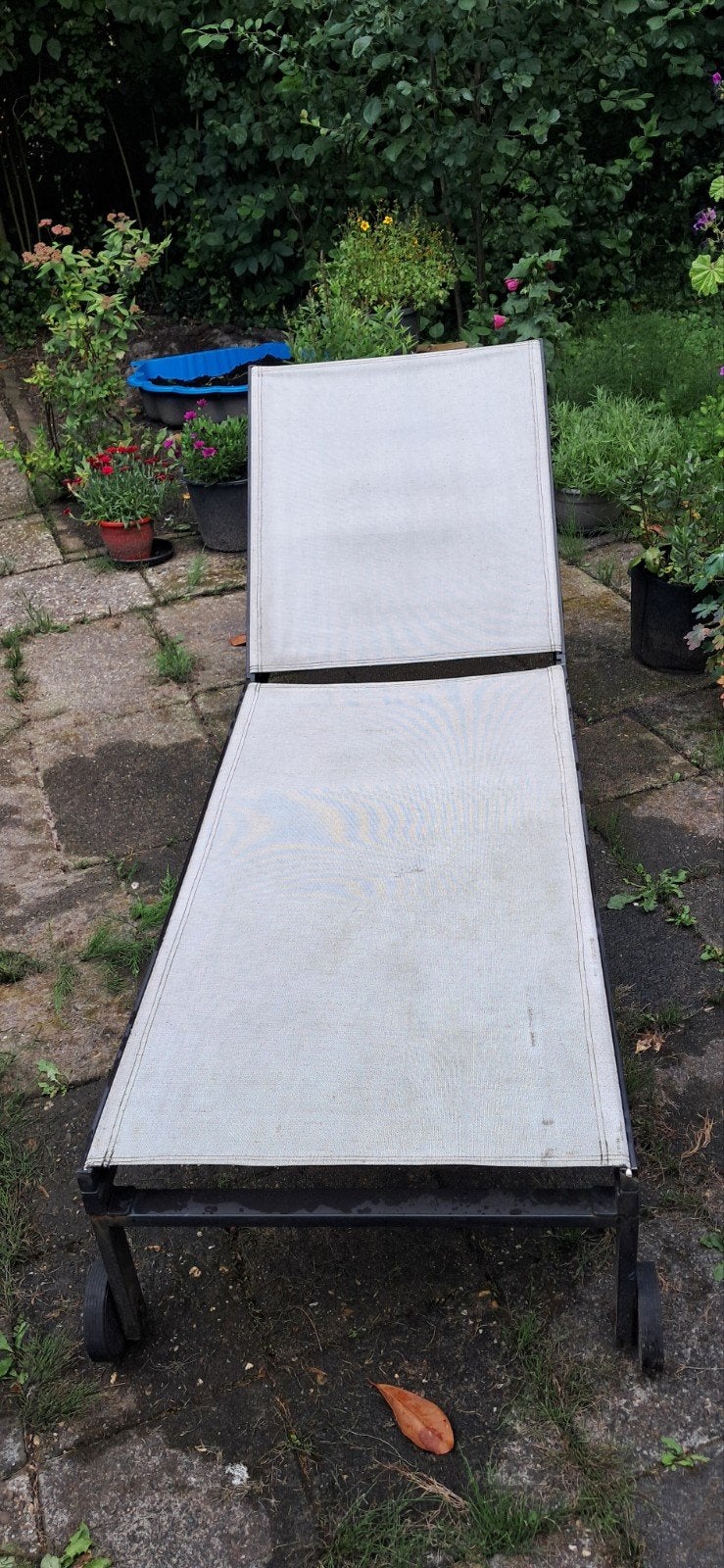 Gratis ligstoel voor in de tuin, Ophalen, Gebruikt, Aluminium