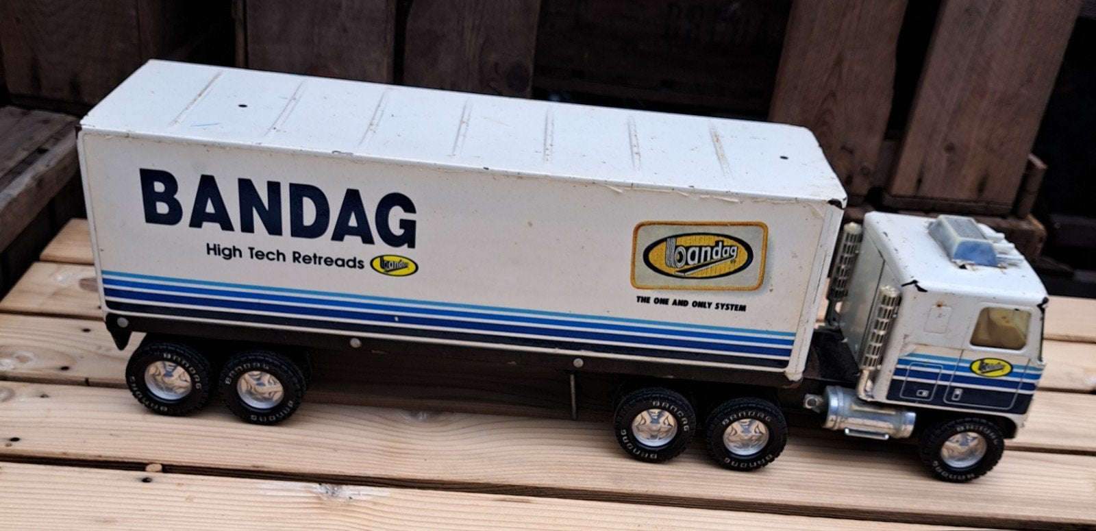 Truck vintage nylint truck met bandag oplegger. ., Verzenden