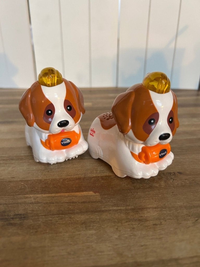 Twee stuks VTech Zoef Zoef Dieren Sint Bernard, Ophalen of Verzenden, Gebruikt, 6 maanden tot 2 jaar