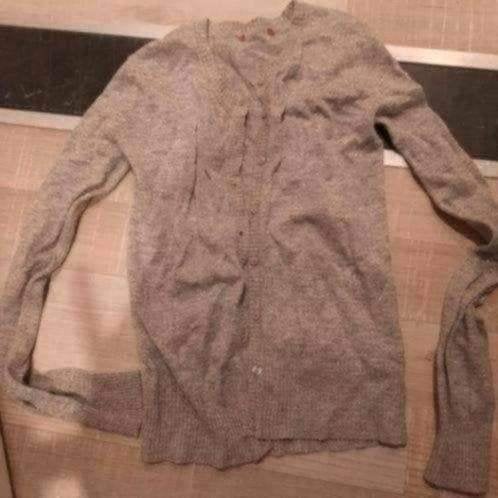 158 grijs vestje met glitter, Verzenden, Zo goed als nieuw, Meisje, Trui of Vest