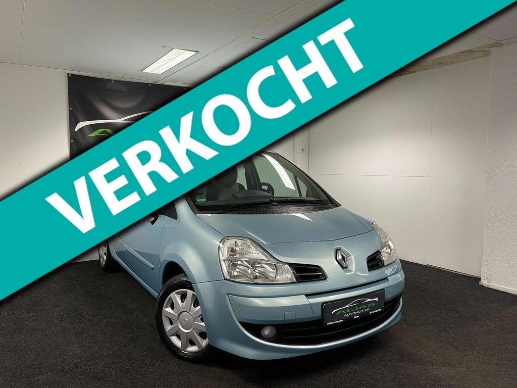 Renault Grand Modus 1.2 TCE Dynamique 2008 Blauw AIRCO - APK, Auto's, Renault, Voorwielaandrijving, Stof, Gebruikt, Zwart