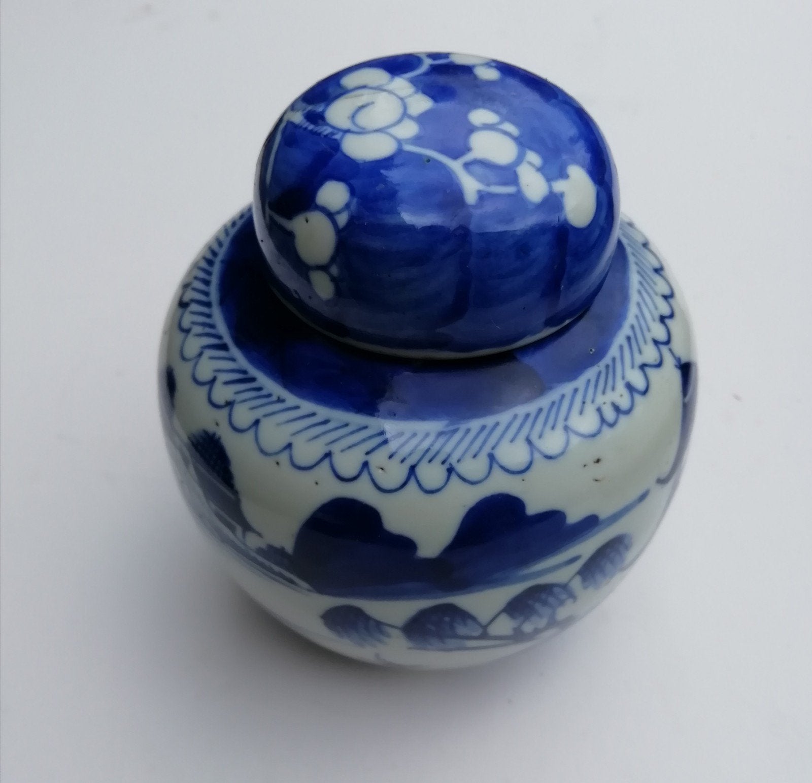 Antieke Chinese Gemberpotten - Blauw-Wit Porselein (Paar), Ophalen of Verzenden