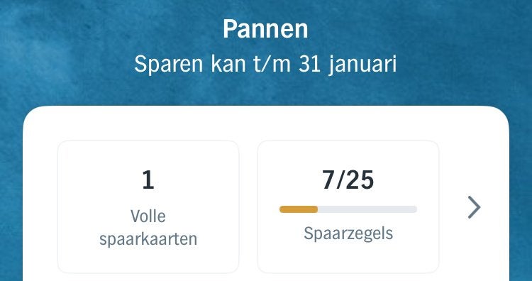 Volle spaarkaart AH pannen actie, Eén persoon, Kortingsbon, Warenhuis- of Winkelbon