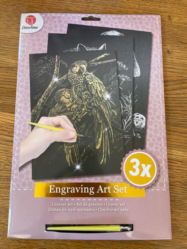 DecoTime Engraving Art Set - 3x Graveerplaten, Hobby en Vrije tijd, Ophalen of Verzenden, Nieuw
