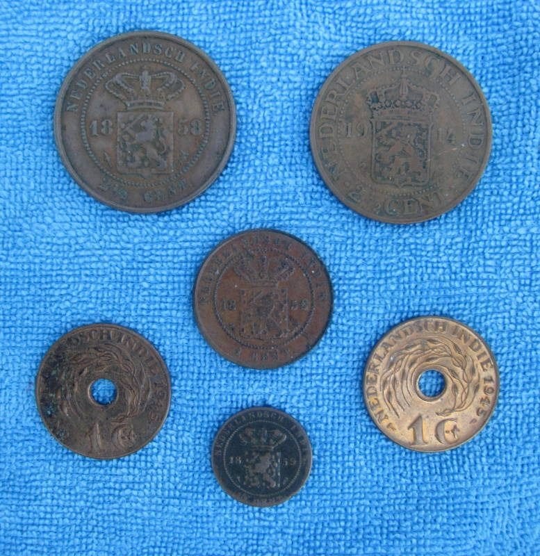 6 x Nederlands Indie - 1858/1945 - Willem III, Verzenden, Koning Willem III, Overige waardes, Setje