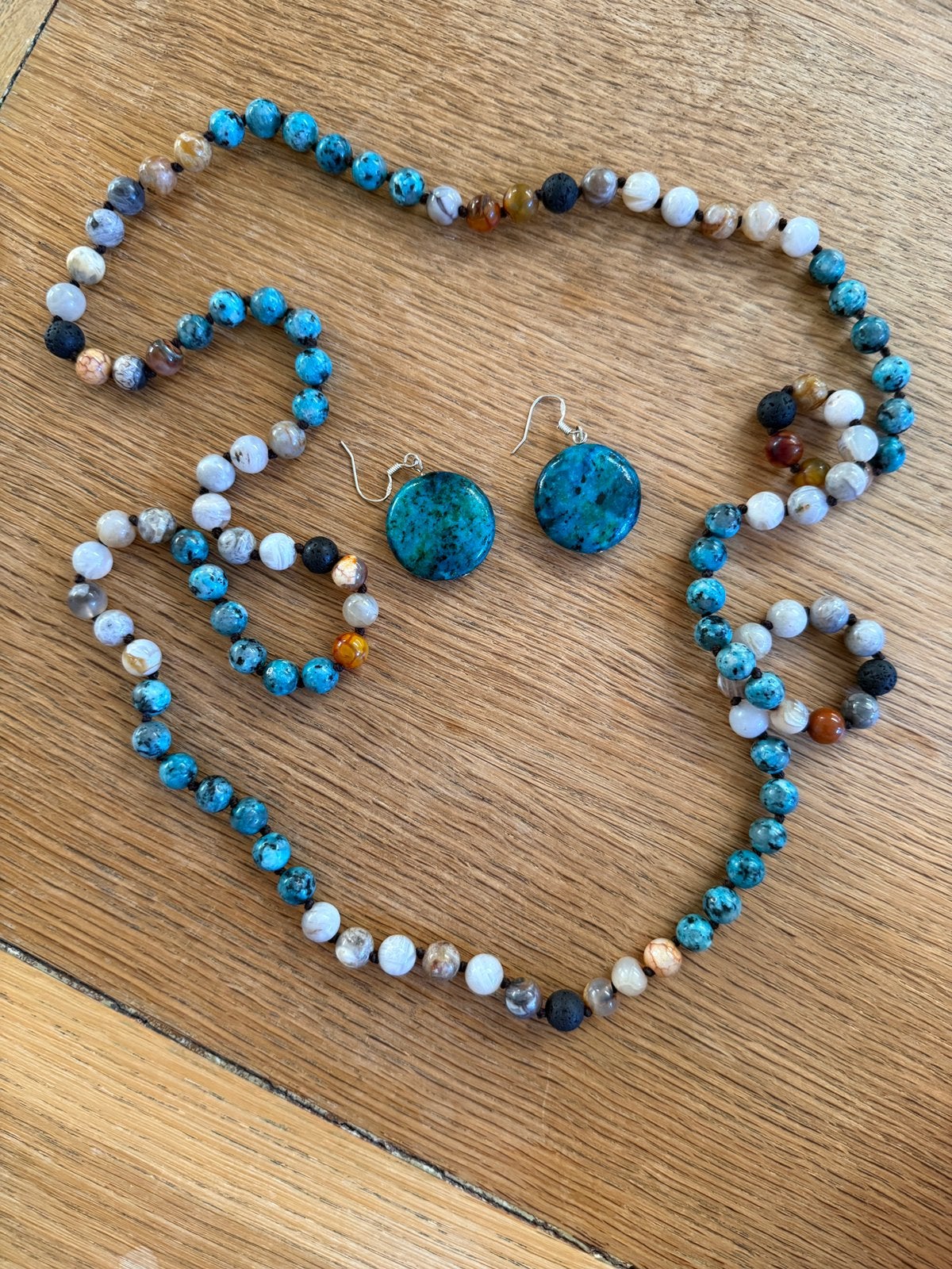 Gratis chrysocolla ketting (bijgeverfd) en / of oorbellen, Ophalen of Verzenden, Nieuw