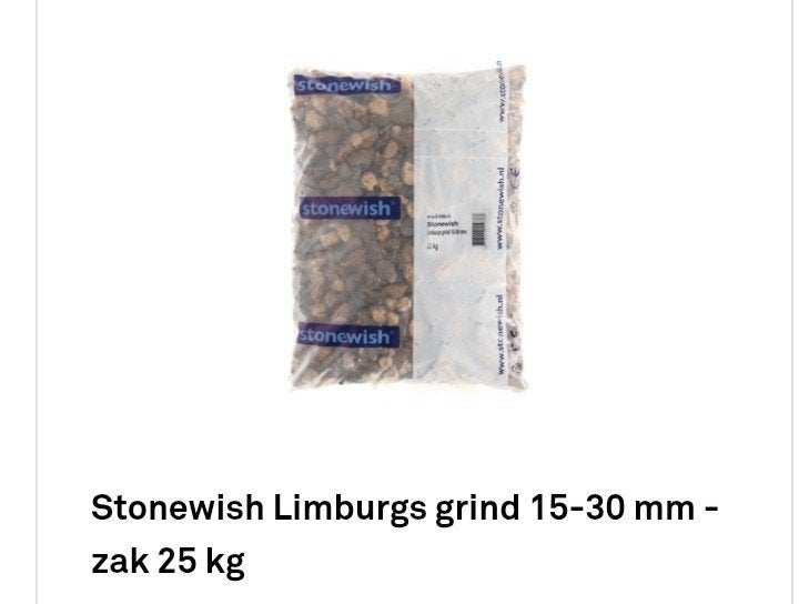 NIEUW 4 zakken stonewish limburgs grind,, Ophalen, Nieuw