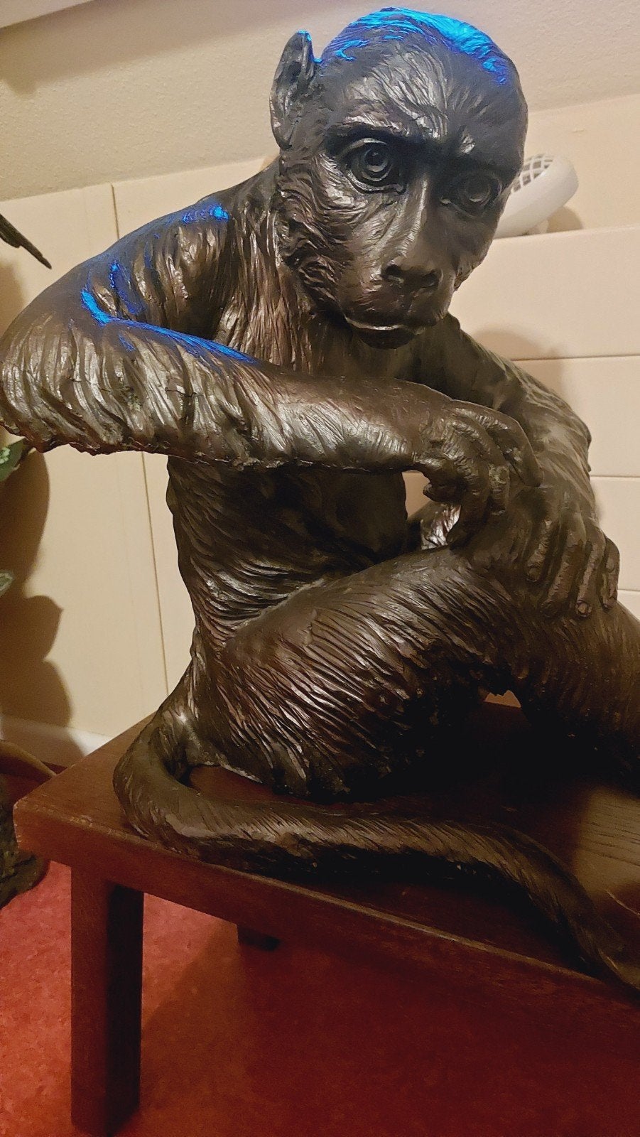 bronzen beeld aap, Antiek en Kunst, Ophalen