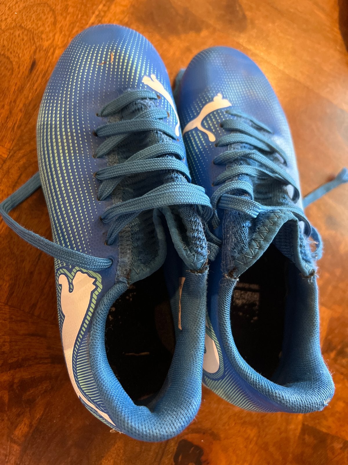 Puma Voetbalschoenen Maat 34 - Blauw, Ophalen of Verzenden, Gebruikt, Jongen of Meisje, Sportschoenen