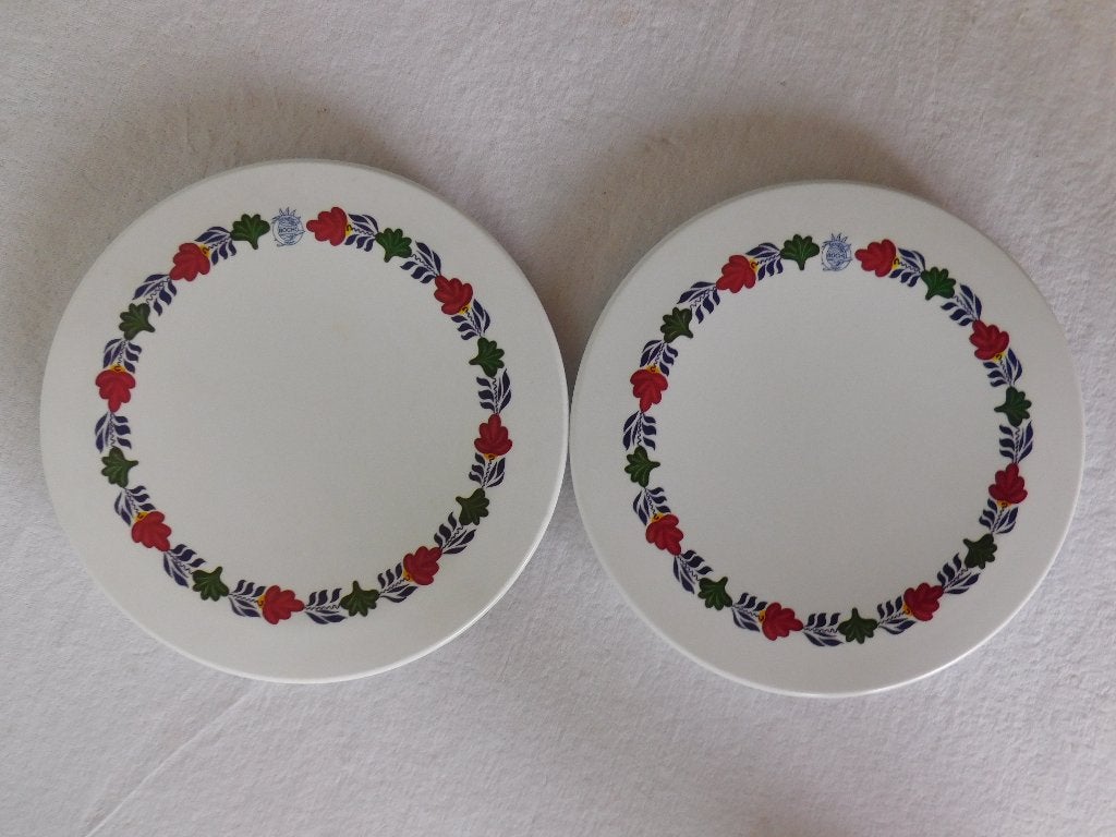 2 Boerenbont onderzetters voor pannen van Melamine, dsn 20 c, Kunststof, Ophalen of Verzenden, Wit, Overige merken