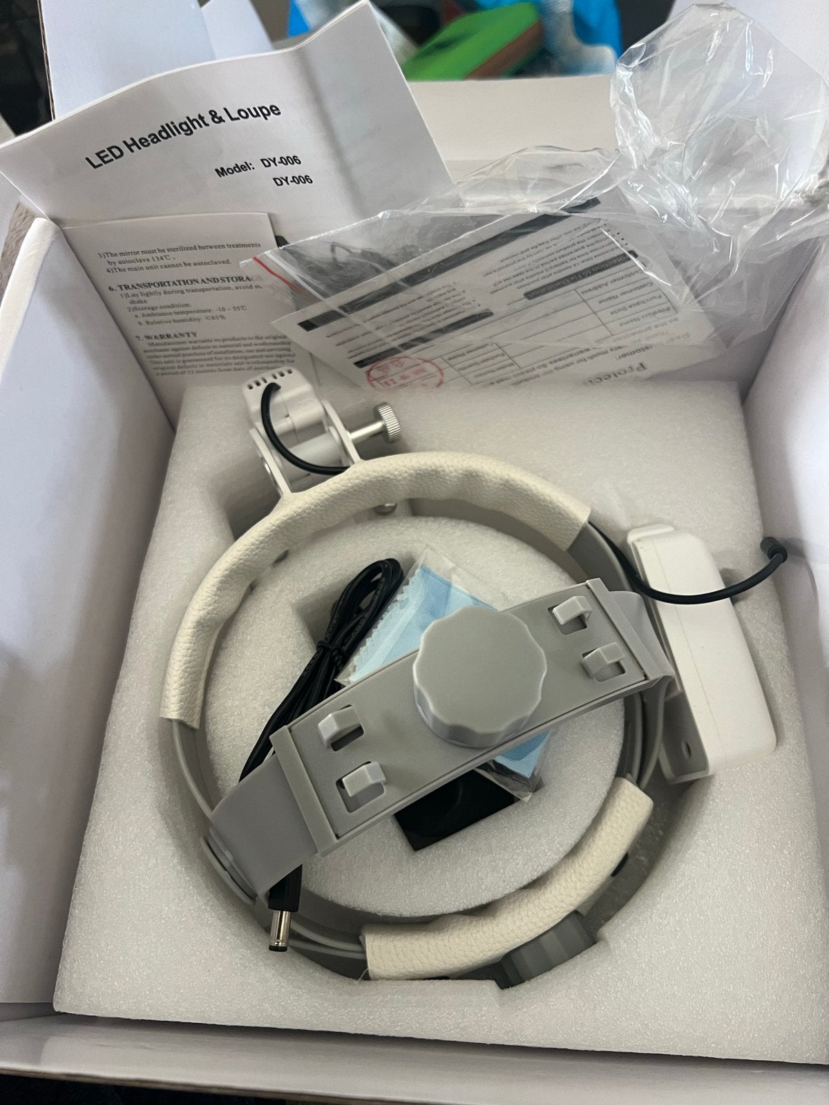 LED Tandheelkundige Loepbril 3.5X + LED – DY-006 – Zgan, Ophalen of Verzenden, Nieuw, Minder dan 400x, Onderdelen of Toebehoren